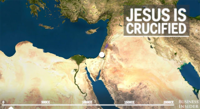 mapa de expancion del cristianismo